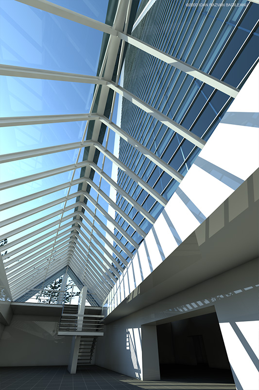 Interior view of secondary access