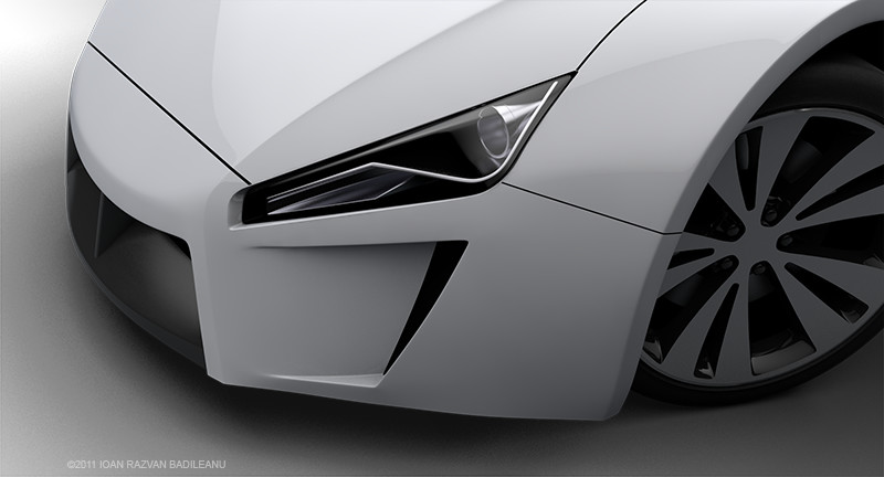 Headlight and grille detail