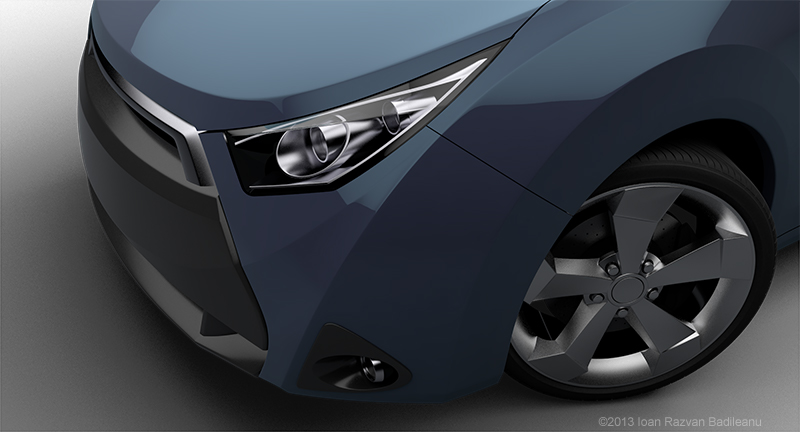 Headlight and grille detail