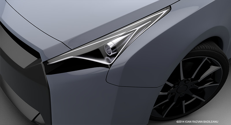 Headlight and grille detail